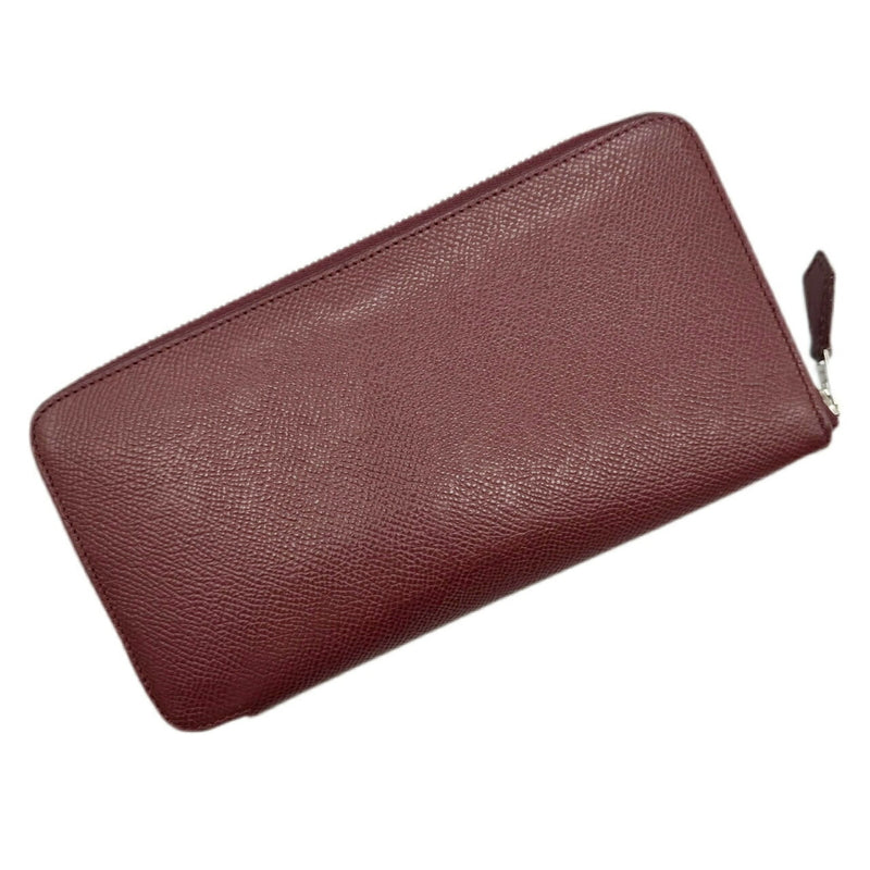 HERMES Azap Long Silk In Round Wallet Epson Rouge H □R engraved 2014 Women's Men's