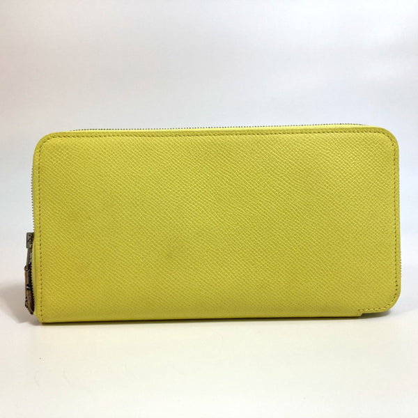 Hermes Silk-In Zip Around Long Wallet Souffle yellow