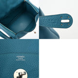 HERMES Lindy 30 Turquoise R Stamp (around 2014) Women's Taurillon Clemence Shoulder Bag