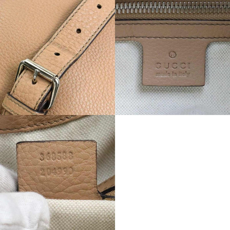 GUCCI backpack leather beige ladies 368588