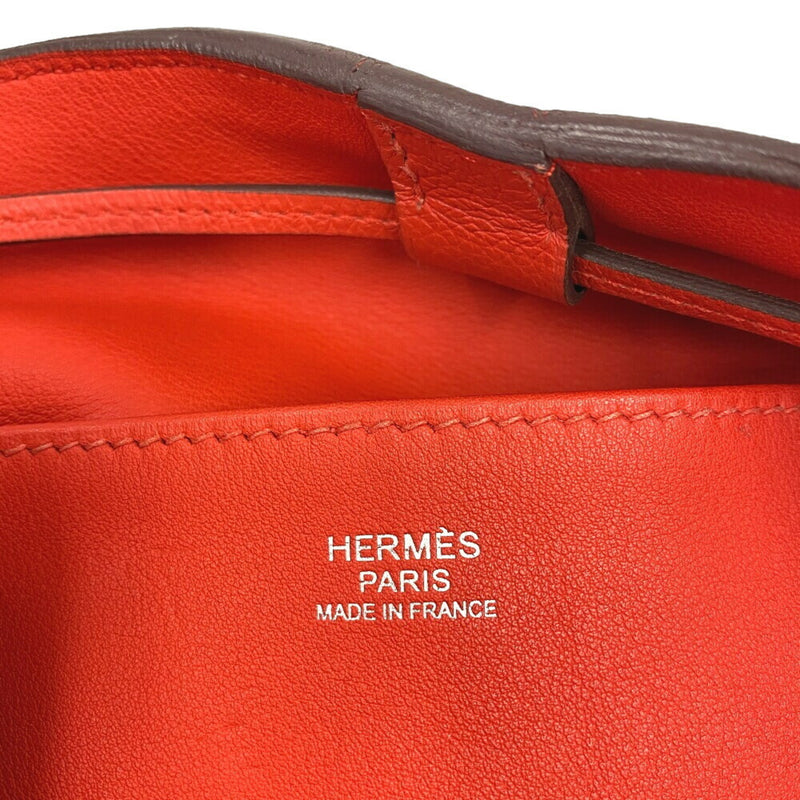 HERMES Ricor 17 Shoulder Bag Orange Women's