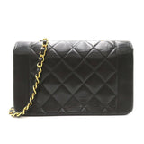 CHANEL Matelasse Diana Chain Shoulder Bag, Lambskin, Women's, Black