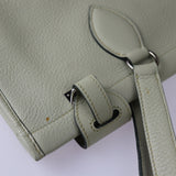 HERMES Hermes Cabas 35 Shoulder Bag Taurillon Clemence Pale Green Tote