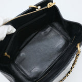 CHANEL Caviar Skin Chain Handbag Black Seal Included