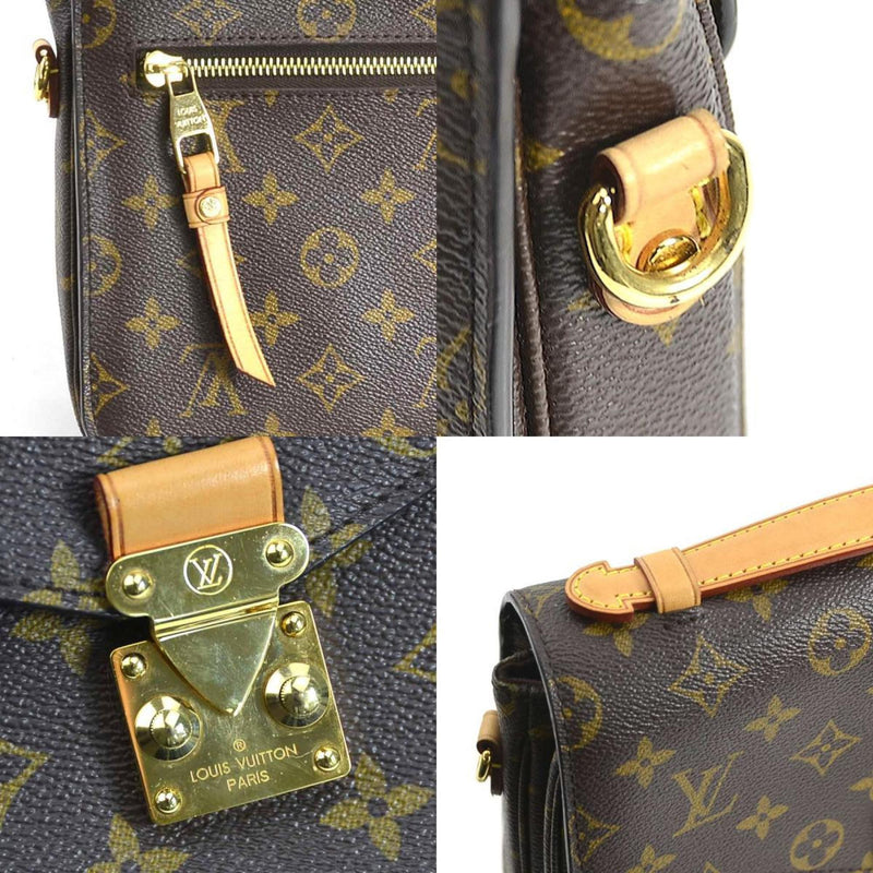 LOUIS VUITTON Handbag Crossbody Shoulder Bag Monogram Pochette Metis MM Canvas Brown Gold Women's M44875