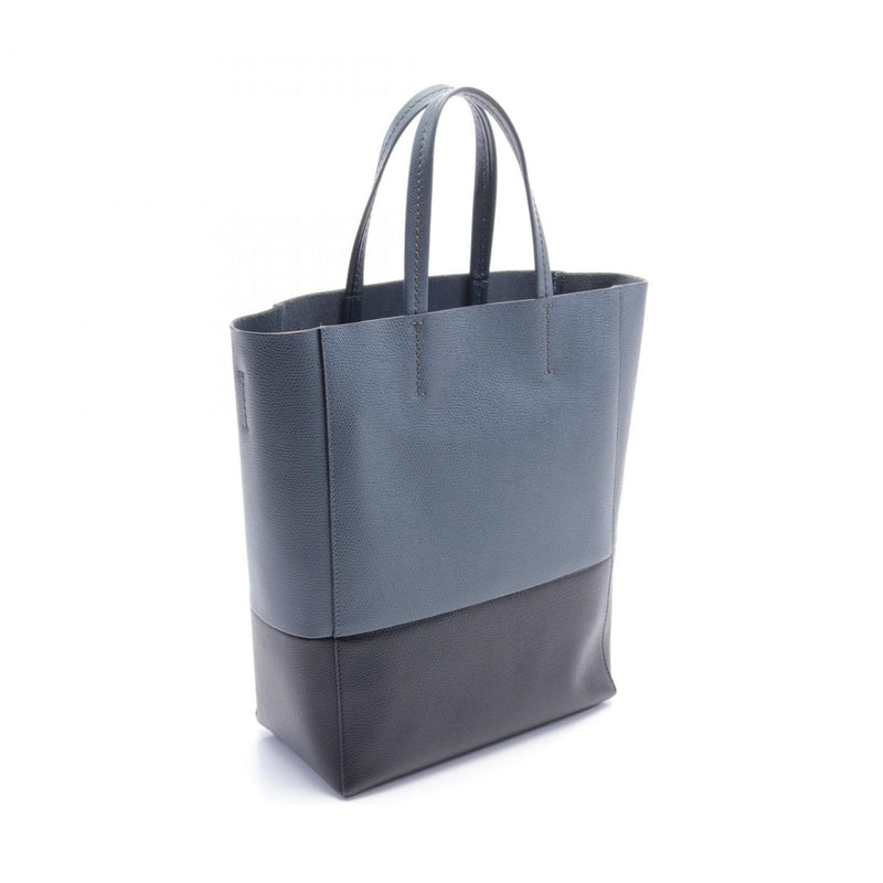 CELINE Vertical Small Cabas Tote Bag Leather Women's Blue Black 176163