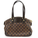 Louis Vuitton Handbag Verona PM N41117 Damier Canvas Leather Ebene Brown Women's LOUIS VUITTON