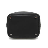 HERMES Picotin Lock PM Black Noir Taurillon Clemence Calfskin (cowhide)