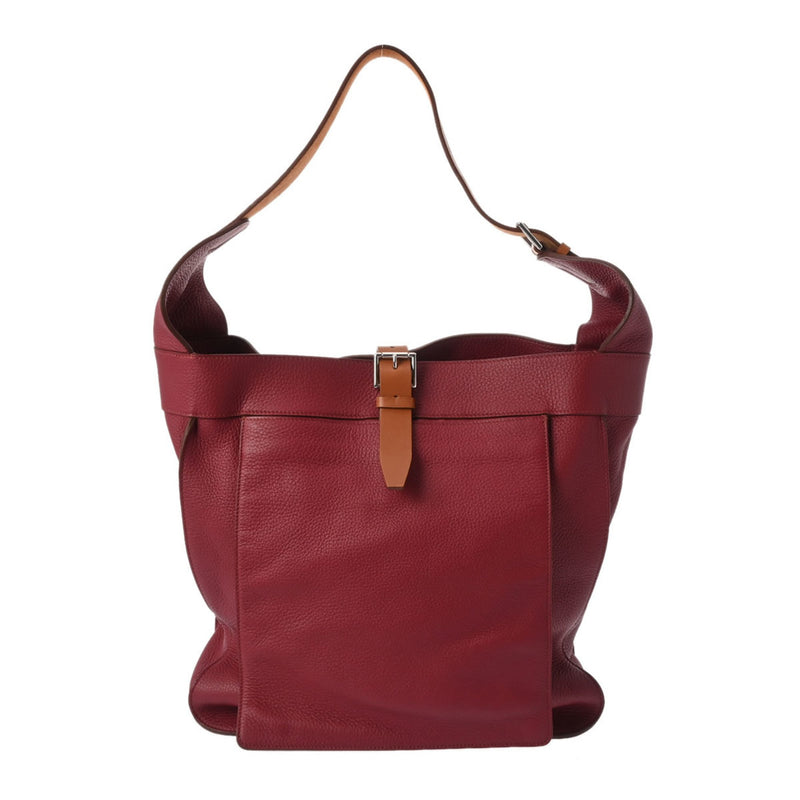 HERMES Hermes Marwari GM Rosewood Palladium Hardware - □O Stamp (around 2011) Women's Taurillon Clemence Shoulder Bag