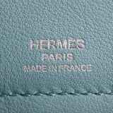 HERMES Bolide Sucre Handbag Vaux Swift Blue Atoll Silver Hardware T-engraved