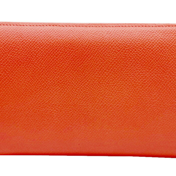 HERMES Azap Long Silk In Epson Rose Jaipur □Q Engraved (2013) Wallet Round Leather Red Women's