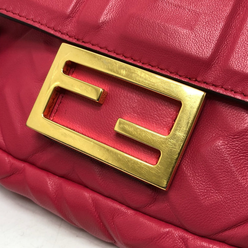 Fendi 8BS017 FF Chain 2WAY bag Shoulder Bag pink GoldHardware