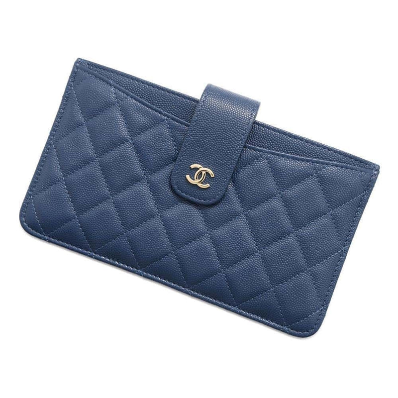 Chanel Long Wallet Matelasse Caviar Skin CHANEL Business Card Holder Case