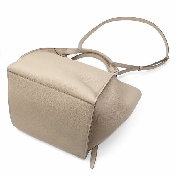 Celine Shoulder Bag Big Small Women's Light Taupe Supple Grained Calfskin 189313U