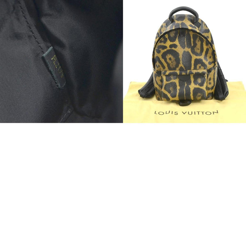 LOUIS VUITTON Backpack Leopard Palm Springs PM PVC Brown/Black Women's M52020