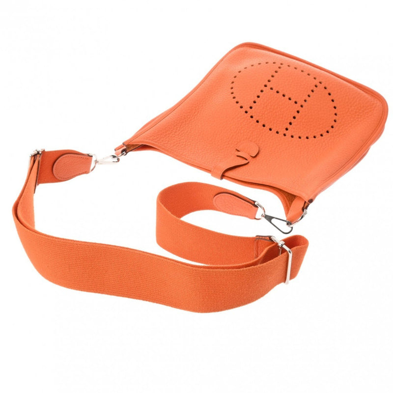 HERMES Evelyn 3 PM Orange Palladium Hardware M Stamp (around 2009) Unisex Taurillon Clemence Shoulder Bag