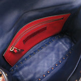 Valentino Garavani Rockstud Leather Navy Shoulder Bag