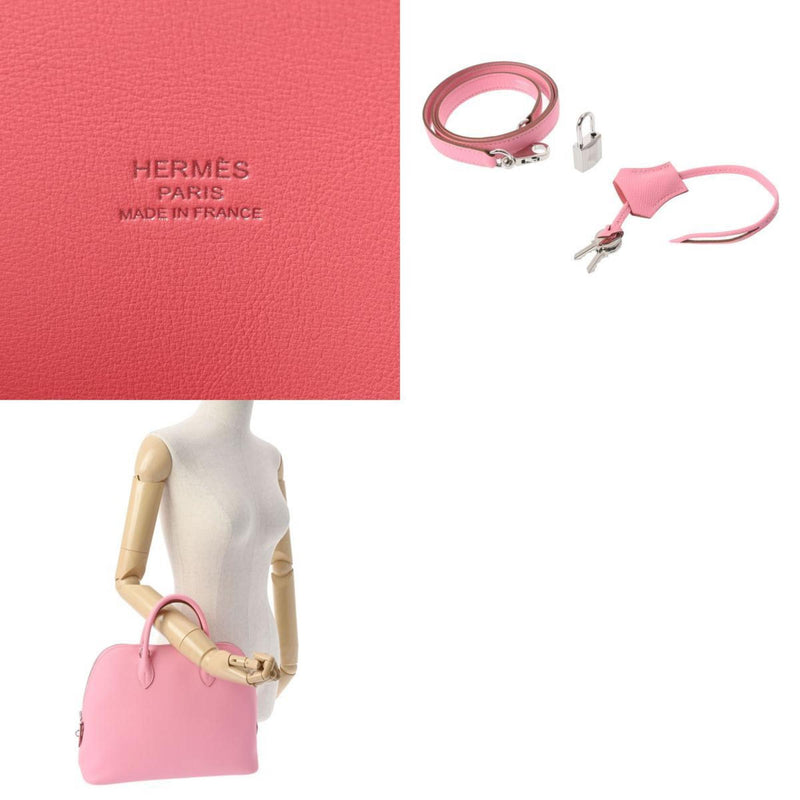 HERMES Bolide 1923 30 Rose Azalee Palladium Hardware - Z Stamp (around 2021) Women's Epsom Leather Handbag