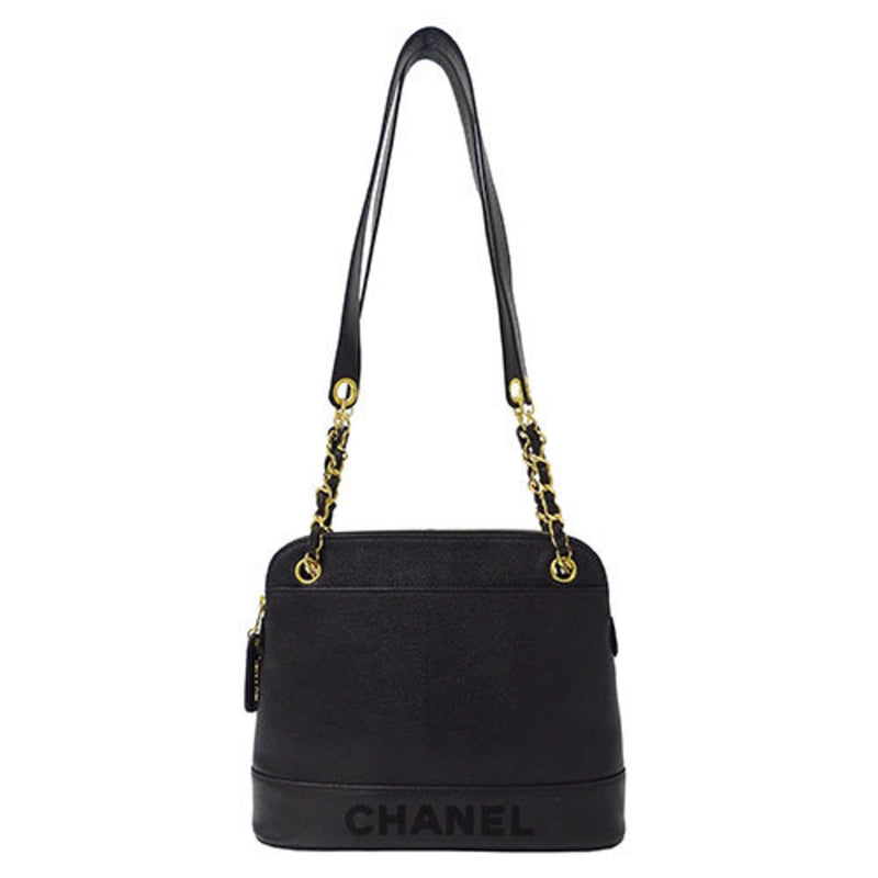 CHANEL Bag Women's Shoulder Tote Caviar Skin Black