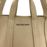 Balenciaga 2way Tote XS Beige Silver Everyday 672793 Leather BALENCIAGA North South Handbag Shoulder Bag