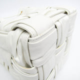 Bottega Veneta Small Cassette Baguette Bag Women's Leather Shoulder Bag White