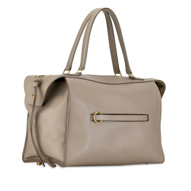 Celine Ring Small Light Taupe Handbag Tote Bag 176203 Greige Smooth Leather Women's CELINE