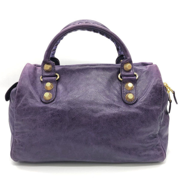 BALENCIAGA Editor's Bag The Giant Midday 207806 Tote Leather Purple