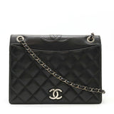 CHANEL Chanel Matelasse Coco Mark Chain Shoulder Bag Leather Black A93011