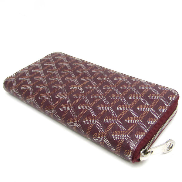 Goyard MATIGNON APM ZIP GM Men,Women Leather,Coated Canvas Long Wallet (bi-fold) Bordeaux