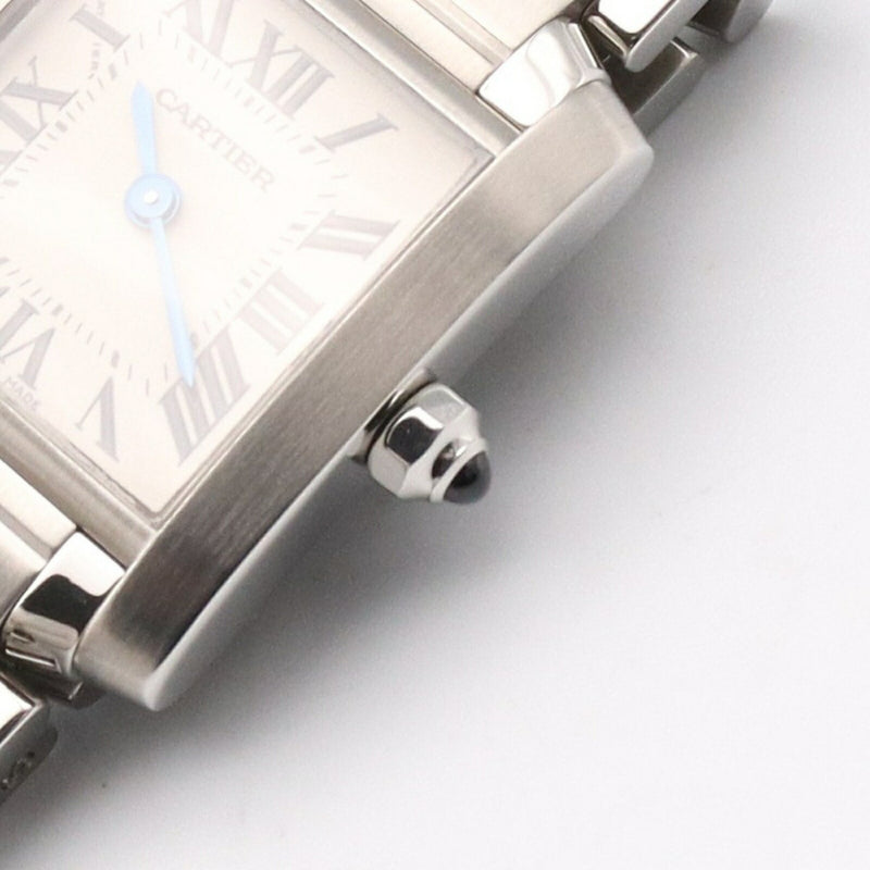 CARTIER Tank Francaise SM Watch Stainless Steel Ladies Ivory W51008Q3