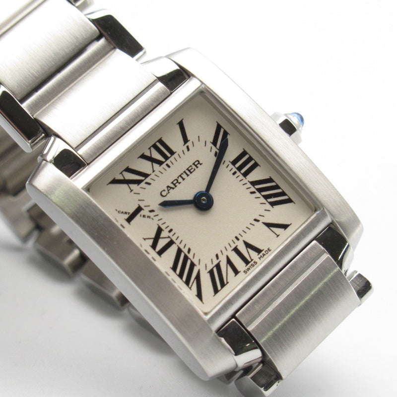 CARTIER Tank Francaise SM Watch Stainless Steel Ladies Ivory W51008Q3