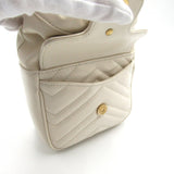 GUCCI GG Marmont Quilted Bucket Shoulder Bag Leather Women's White 746433AAB7C9022