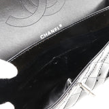 CHANEL Chain Shoulder Bag, Matelasse, Double Flap, Patent Leather, Black, Turn Lock, ChainShoulder, Women's, S180824921