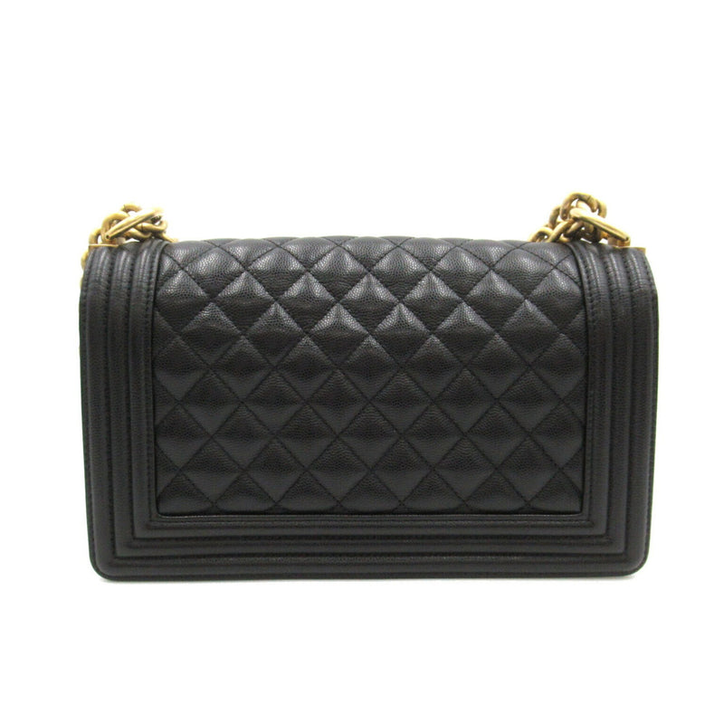 CHANEL Boy Chanel Chain Shoulder 2way Bag Caviar Skin (Grained Calf) Women's Black