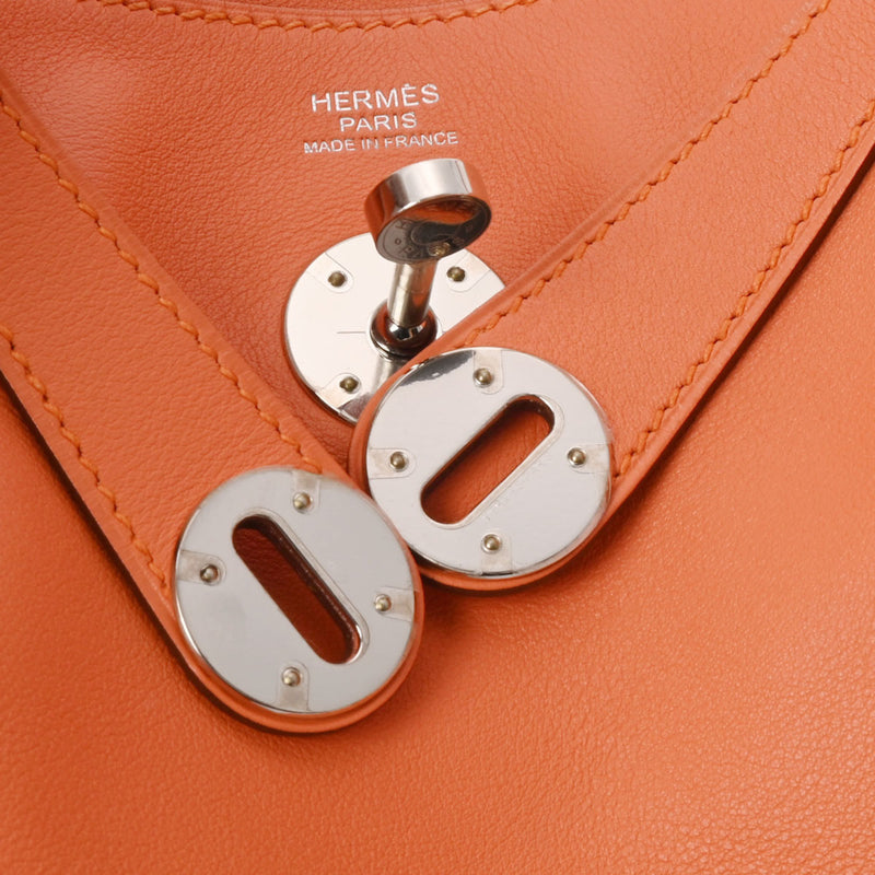 HERMES Lindy 30 Mango □Q stamp (around 2013) Women's Swift leather shoulder bag