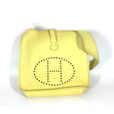 Hermes Crossbody bag Punching logo Shoulder Bag lime yellow