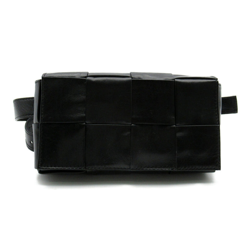 BOTTEGA VENETA Waist bag, body waist calfskin (cowhide leather), men's, women's, black, 651053VCQ728803