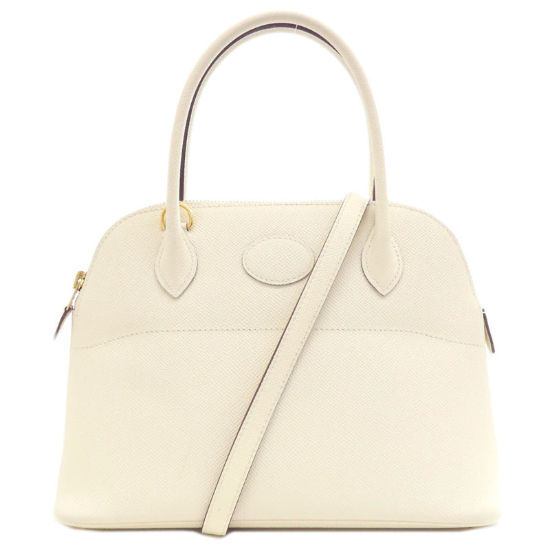 Hermes Bolide 27 White Handbag Epson Women's HERMES