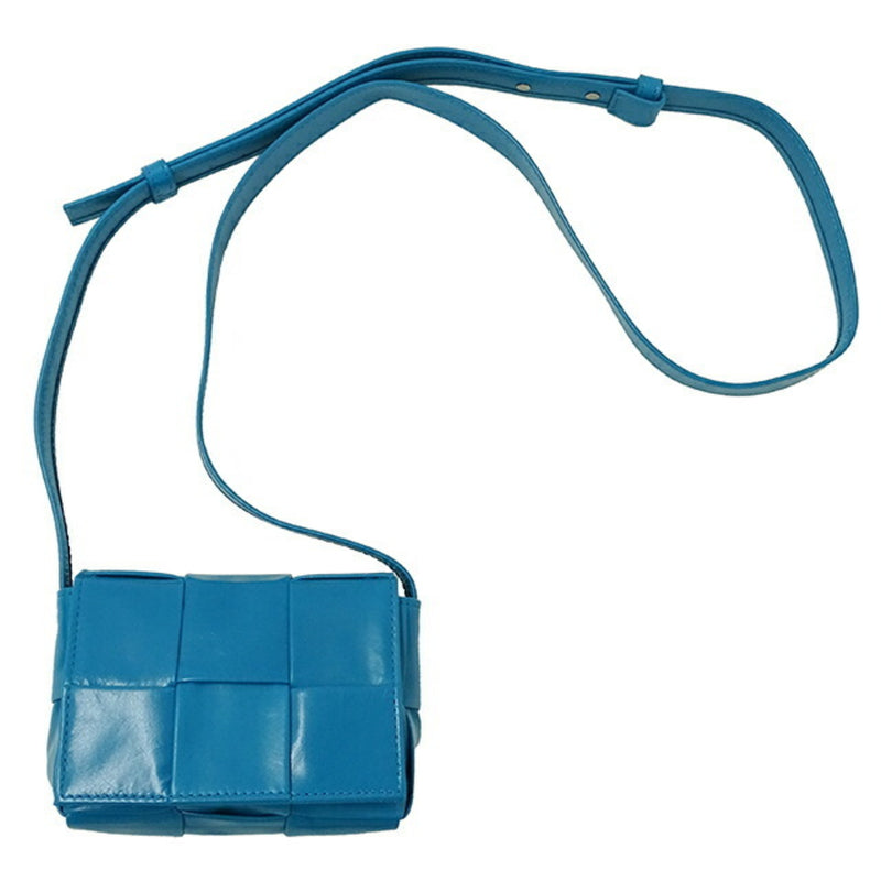 Bottega Veneta BOTTEGAVENETA Bag Women's Maxi Intrecciato Shoulder Lambskin Candy Cassette Pool Blue