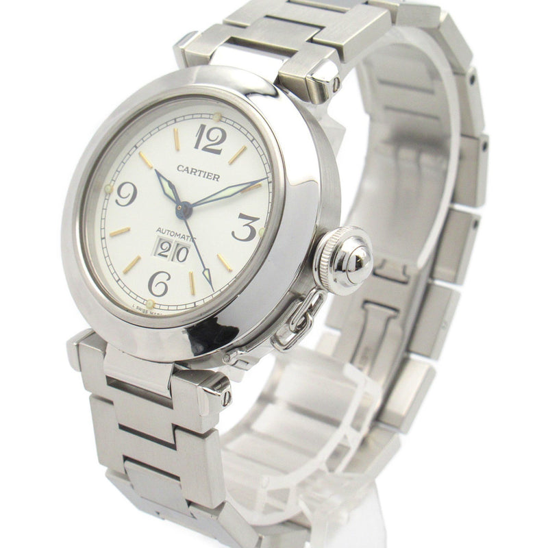 Cartier Pasha C Wristwatch Stainless Steel Men's Women's White W31044M7