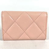 Chanel 19th Line CC Mark Wallet Coin Compartment coin purse pink Gold