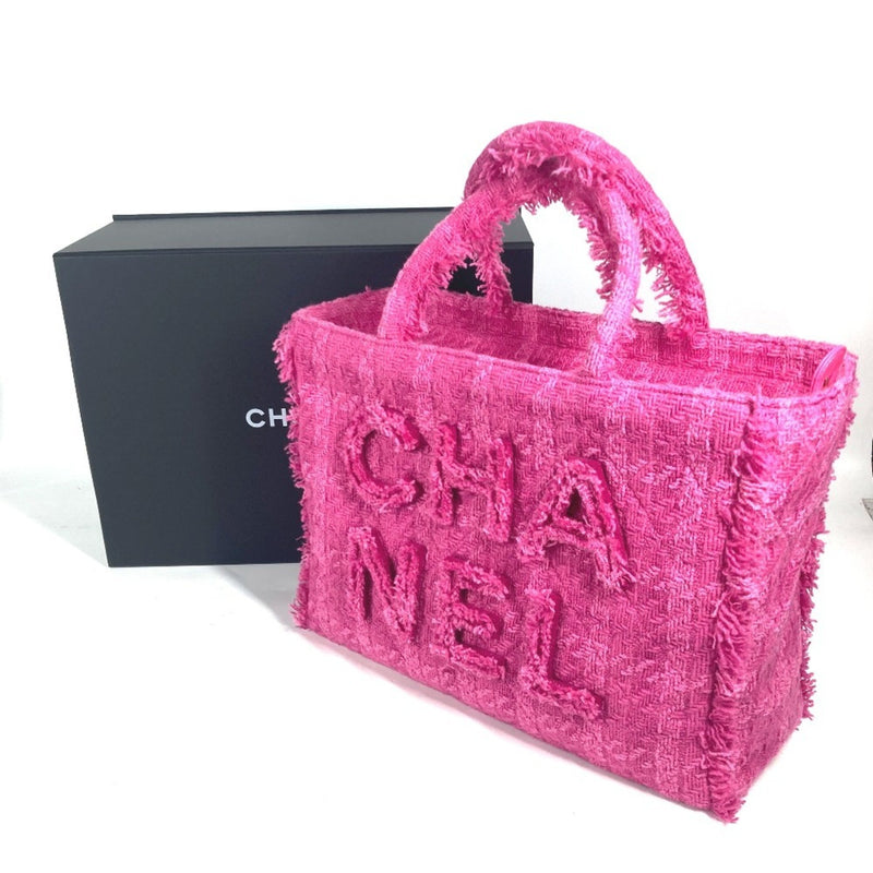 CHANEL AS0976 Large Shoulder Bag Tote Tweed Women's Pink