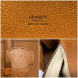 Hermes tote bag, brown, gallop leather, with the letter W engraved, Hermes, unisex, A4 size, for men and women