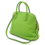 HERMES Bolide 35 handbag shoulder bag Togo leather apple green yellow □G stamp