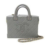 Chanel AS3344 Women's Leather Handbag,Shoulder Bag,Vanity Bag Gray