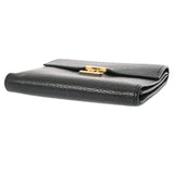 HERMES Click 12 Black D Stamp (around 2019) Unisex Chevre Bi-fold Wallet