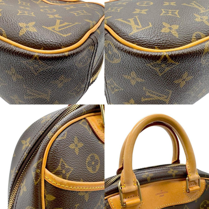 Louis Vuitton LOUIS VUITTON Handbag Monogram Trouville Canvas Brown M42228 n0074