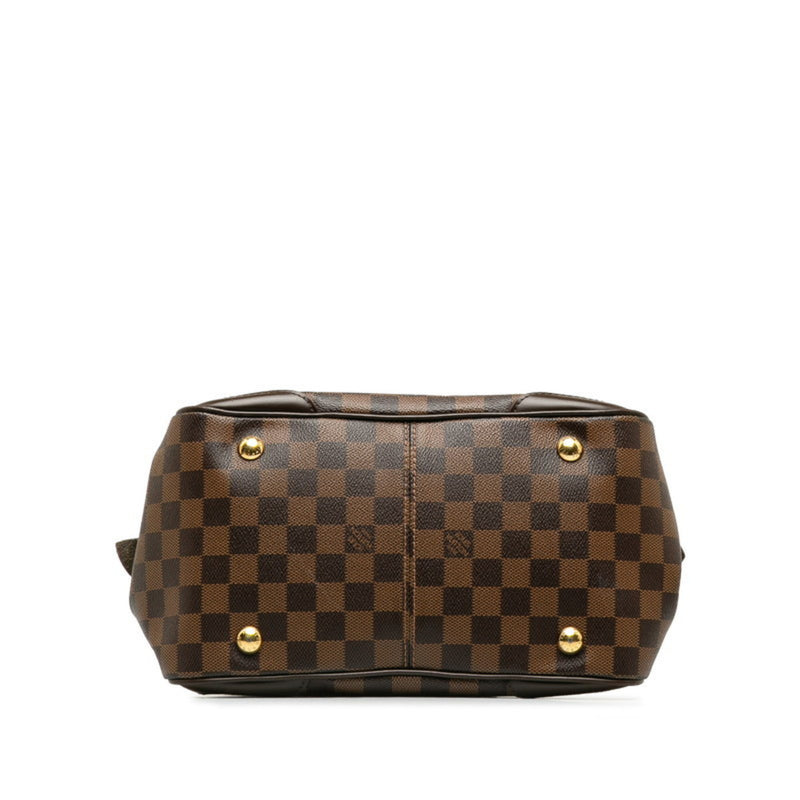 Louis Vuitton Damier Verona PM Handbag N41117 Ebene Brown PVC Leather Women's LOUIS VUITTON