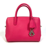 CHRISTIAN DIOR open bar small Bag Tote Bag Hand Bag pink SilverHardware