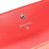 CHANEL Coco Mark Bi-fold Wallet, Caviar Skin, Women's, Orange